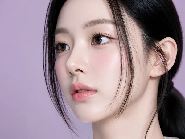 Model with clear, healthy skin — treatment visual at Wells Clinic, Seoul